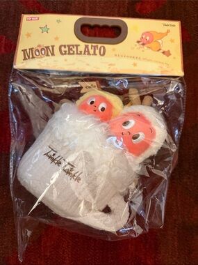Moon Gelato Twin Plush Toy - White with Peach Faces